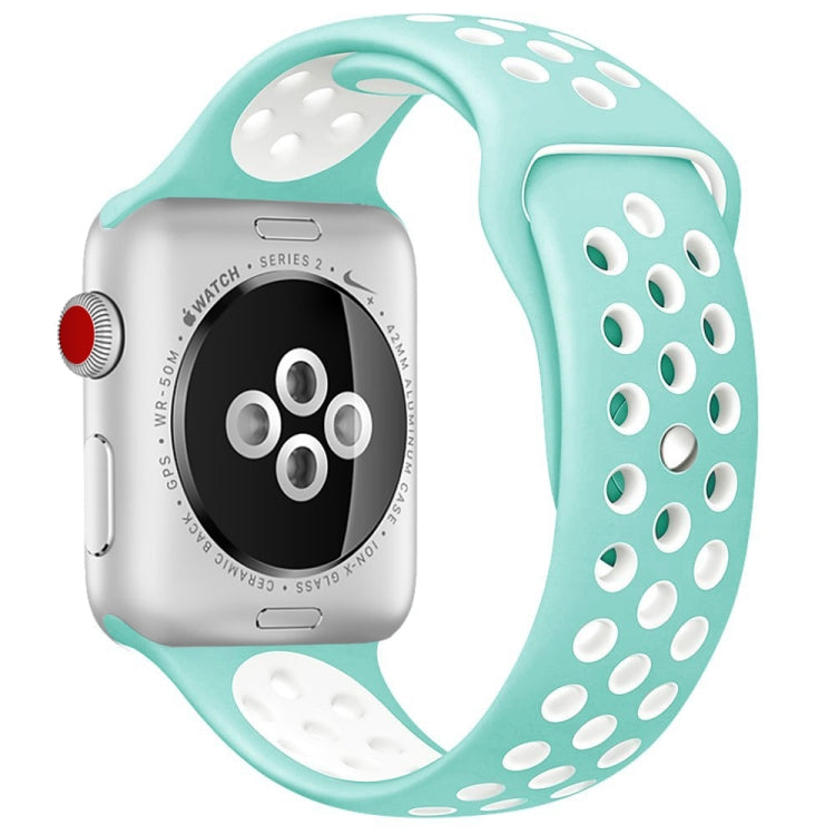 Dây đồng hồ thể thao silicon cổ điển thời trang cho Apple Watch Series 10 42mm / 9&8&7 41mm / SE 3&SE 2&6&SE&5&4 40mm / 3&2&1 38mm (Xám Trắng), WA1230A, WA1230B, WA1230BG, WA1230BH, WA1230BL, WA1230BM, WA1230BR, WA1230BY, WA1230C, WA1230D, WA1230DW