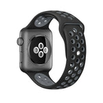 Dây đồng hồ thể thao silicon cổ điển thời trang cho Apple Watch Series 10 42mm / 9&8&7 41mm / SE 3&SE 2&6&SE&5&4 40mm / 3&2&1 38mm (Xám Trắng), WA1230A, WA1230B, WA1230BG, WA1230BH, WA1230BL, WA1230BM, WA1230BR, WA1230BY, WA1230C, WA1230D, WA1230DW