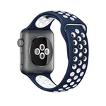 Dây đồng hồ thể thao silicon cổ điển thời trang cho Apple Watch Series 10 42mm / 9&8&7 41mm / SE 3&SE 2&6&SE&5&4 40mm / 3&2&1 38mm (Xám Trắng), WA1230A, WA1230B, WA1230BG, WA1230BH, WA1230BL, WA1230BM, WA1230BR, WA1230BY, WA1230C, WA1230D, WA1230DW