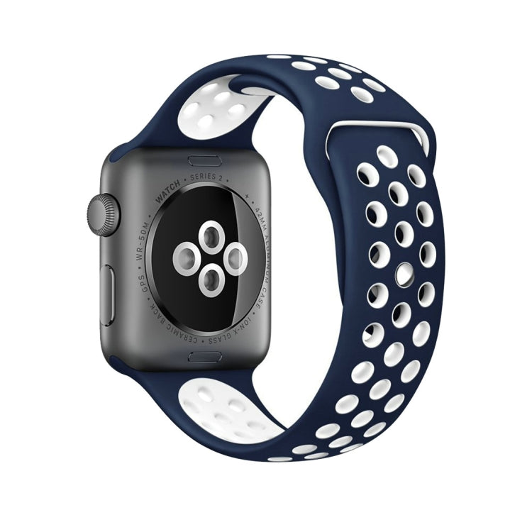 Dây đồng hồ thể thao silicon cổ điển thời trang cho Apple Watch Series 10 42mm / 9&8&7 41mm / SE 3&SE 2&6&SE&5&4 40mm / 3&2&1 38mm (Xám Trắng), WA1230A, WA1230B, WA1230BG, WA1230BH, WA1230BL, WA1230BM, WA1230BR, WA1230BY, WA1230C, WA1230D, WA1230DW