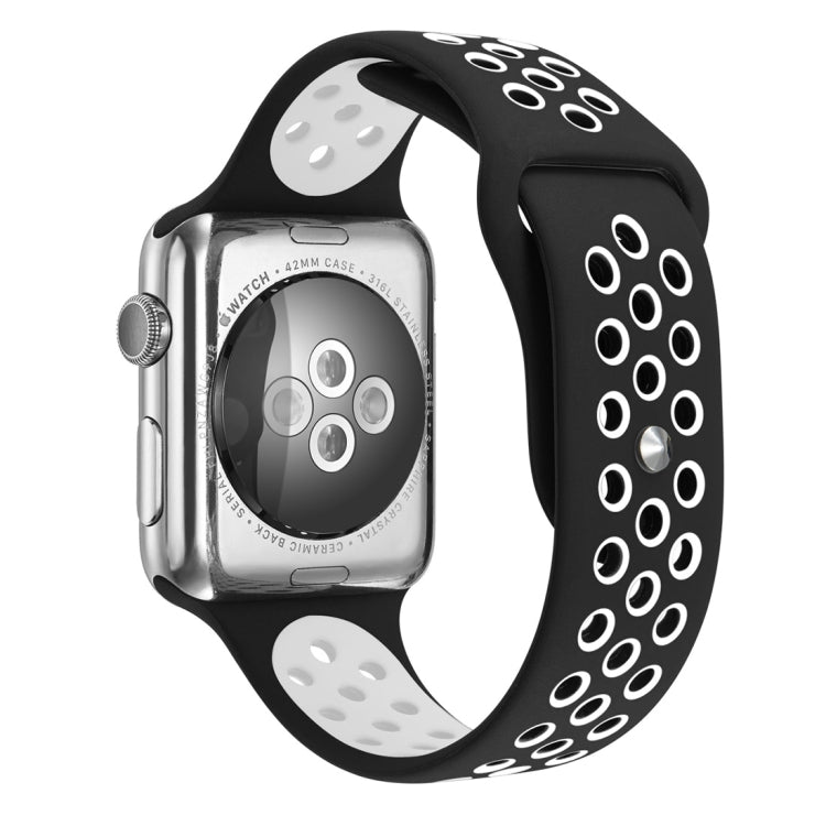 Dây đồng hồ thể thao silicon cổ điển thời trang cho Apple Watch Series 10 42mm / 9&8&7 41mm / SE 3&SE 2&6&SE&5&4 40mm / 3&2&1 38mm (Xám Trắng), WA1230A, WA1230B, WA1230BG, WA1230BH, WA1230BL, WA1230BM, WA1230BR, WA1230BY, WA1230C, WA1230D, WA1230DW