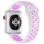 Dây đồng hồ thể thao silicon cổ điển thời trang cho Apple Watch Series 10 42mm / 9&8&7 41mm / SE 3&SE 2&6&SE&5&4 40mm / 3&2&1 38mm (Xám Trắng), WA1230A, WA1230B, WA1230BG, WA1230BH, WA1230BL, WA1230BM, WA1230BR, WA1230BY, WA1230C, WA1230D, WA1230DW