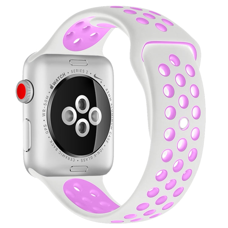 Dây đồng hồ thể thao silicon cổ điển thời trang cho Apple Watch Series 10 42mm / 9&8&7 41mm / SE 3&SE 2&6&SE&5&4 40mm / 3&2&1 38mm (Xám Trắng), WA1230A, WA1230B, WA1230BG, WA1230BH, WA1230BL, WA1230BM, WA1230BR, WA1230BY, WA1230C, WA1230D, WA1230DW