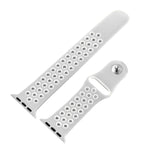 Dây đồng hồ thể thao silicon cổ điển thời trang cho Apple Watch Series 10 42mm / 9&8&7 41mm / SE 3&SE 2&6&SE&5&4 40mm / 3&2&1 38mm (Xám Trắng), WA1230A, WA1230B, WA1230BG, WA1230BH, WA1230BL, WA1230BM, WA1230BR, WA1230BY, WA1230C, WA1230D, WA1230DW