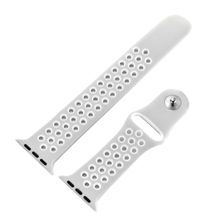 Dây đồng hồ thể thao silicon cổ điển thời trang cho Apple Watch Series 10 42mm / 9&8&7 41mm / SE 3&SE 2&6&SE&5&4 40mm / 3&2&1 38mm (Xám Trắng), WA1230A, WA1230B, WA1230BG, WA1230BH, WA1230BL, WA1230BM, WA1230BR, WA1230BY, WA1230C, WA1230D, WA1230DW