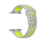 Dây đồng hồ thể thao silicon cổ điển thời trang cho Apple Watch Series 10 42mm / 9&8&7 41mm / SE 3&SE 2&6&SE&5&4 40mm / 3&2&1 38mm (Xám Trắng), WA1230A, WA1230B, WA1230BG, WA1230BH, WA1230BL, WA1230BM, WA1230BR, WA1230BY, WA1230C, WA1230D, WA1230DW
