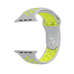 Dây đồng hồ thể thao silicon cổ điển thời trang cho Apple Watch Series 10 42mm / 9&8&7 41mm / SE 3&SE 2&6&SE&5&4 40mm / 3&2&1 38mm (Xám Trắng), WA1230A, WA1230B, WA1230BG, WA1230BH, WA1230BL, WA1230BM, WA1230BR, WA1230BY, WA1230C, WA1230D, WA1230DW