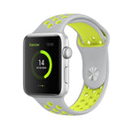 Dây đồng hồ thể thao silicon cổ điển thời trang cho Apple Watch Series 10 42mm / 9&8&7 41mm / SE 3&SE 2&6&SE&5&4 40mm / 3&2&1 38mm (Xám Trắng), WA1230A, WA1230B, WA1230BG, WA1230BH, WA1230BL, WA1230BM, WA1230BR, WA1230BY, WA1230C, WA1230D, WA1230DW