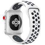 Dây đồng hồ thể thao silicon cổ điển thời trang cho Apple Watch Series 10 42mm / 9&8&7 41mm / SE 3&SE 2&6&SE&5&4 40mm / 3&2&1 38mm (Xám Trắng), WA1230A, WA1230B, WA1230BG, WA1230BH, WA1230BL, WA1230BM, WA1230BR, WA1230BY, WA1230C, WA1230D, WA1230DW