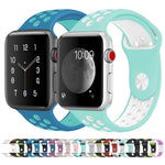 Dây đồng hồ thể thao silicon cổ điển thời trang cho Apple Watch Series 10 42mm / 9&8&7 41mm / SE 3&SE 2&6&SE&5&4 40mm / 3&2&1 38mm (Xám Trắng), WA1230A, WA1230B, WA1230BG, WA1230BH, WA1230BL, WA1230BM, WA1230BR, WA1230BY, WA1230C, WA1230D, WA1230DW