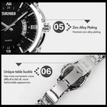 Đồng hồ đeo tay quartz vỏ vàng thời trang kinh doanh ngoài trời đa chức năng SKMEI 9069, chống nước