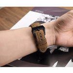 Dây đeo đồng hồ da khóa đen mờ Crazy Horse Layer, Kích thước: 26mm