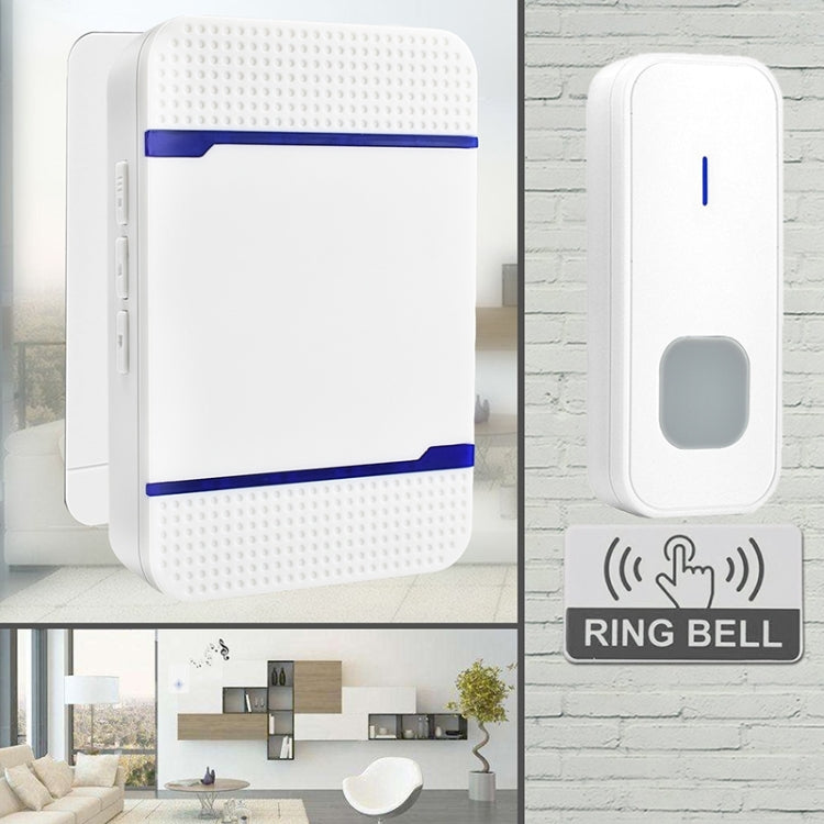 N15K-1T1-B 110dB Chuông cửa không dây IP55 chống nước tiêu thụ điện năng thấp WiFi có đèn ngủ, 53 tùy chọn nhạc, Khoảng cách thu: 300m, N15K-1T1-B Trắng, N15K-1T1-B Đen