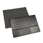 Bàn phím Bluetooth nhựa từ tính tháo rời RK102C kèm touchpad + Bao da TPU họa tiết lụa cho iPad 10.2, có khe đựng bút & giá đỡ, RK102C