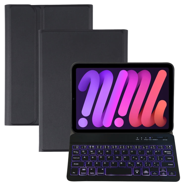 Bao da bàn phím Bluetooth TPU siêu mỏng vân da cừu có đèn nền tháo rời có giá đỡ cho iPad mini 6 / mini 7, A06S