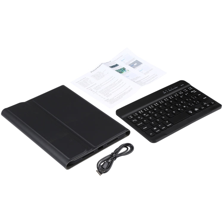 Bao da bàn phím Bluetooth TPU siêu mỏng vân da cừu có đèn nền tháo rời có giá đỡ cho iPad mini 6 / mini 7, A06S