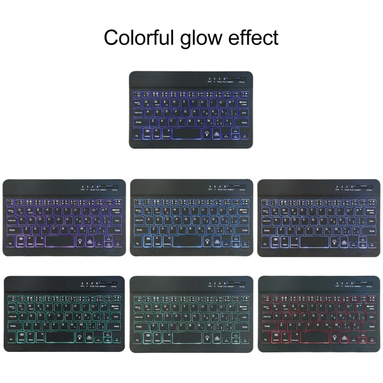 Bao da bàn phím Bluetooth TPU siêu mỏng vân da cừu có đèn nền tháo rời có giá đỡ cho iPad mini 6 / mini 7, A06S