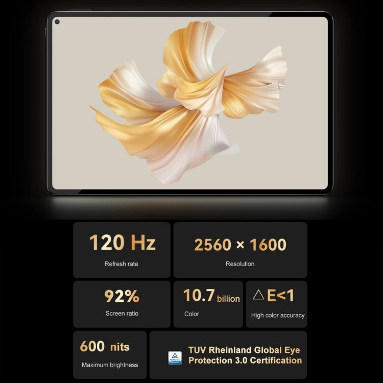 HarmonyOS 3 Qualcomm Snapdragon 888 Octa Core, Hỗ trợ WiFi kép / BT / GPS, Không hỗ trợ Google Play, GOT-AL09 8GB+256GB