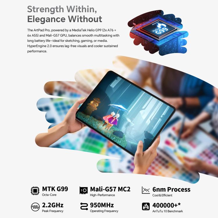 Máy tính bảng Teclast ArtPad Pro, 8GB+256GB, 12.7 inch Android 15 MTK Helio G99 Octa Core, Mạng 4G Dual SIM, ArtPad Pro