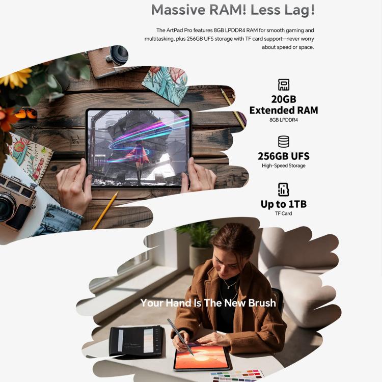 Máy tính bảng Teclast ArtPad Pro, 8GB+256GB, 12.7 inch Android 15 MTK Helio G99 Octa Core, Mạng 4G Dual SIM, ArtPad Pro