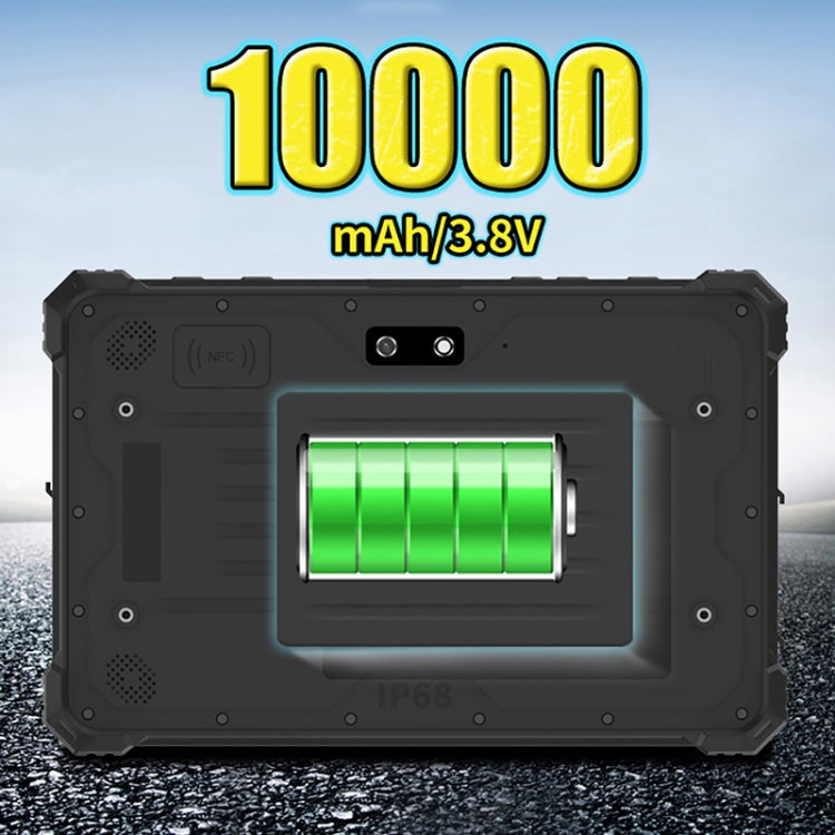 Chống nước IP68, chống sốc, chống bụi, Android 10.0 MT6771 Octa Core, hỗ trợ GPS/WiFi/BT/NFC, phích cắm UK, 8 inch 4GB+64GB