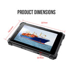 Chống nước IP68, chống sốc, chống bụi, Android 10.0 MT6771 Octa Core, hỗ trợ GPS/WiFi/BT/NFC, phích cắm UK, 8 inch 4GB+64GB