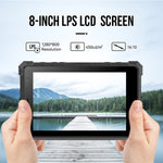 Chống nước IP68, chống sốc, chống bụi, Android 10.0 MT6771 Octa Core, hỗ trợ GPS/WiFi/BT/NFC, phích cắm UK, 8 inch 4GB+64GB
