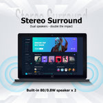 Windows 10, Intel Celeron J3455 bốn nhân, Hỗ trợ thẻ TF & HDMI & Bluetooth & WiFi kép, kèm bàn phím, N4000 4 nhân 8GB+128GB kèm bàn phím