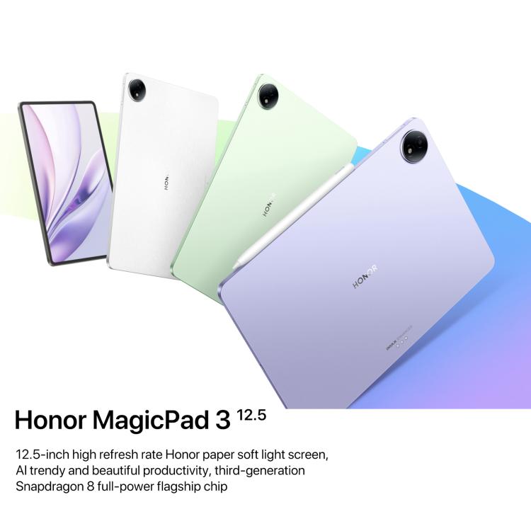 Máy tính bảng Honor MagicPad3 12.5 inch WiFi, 8GB+256GB MagicOS 9.0.1 Qualcomm Snapdragon 8 Gen3 Octa Core, 8GB+256GB