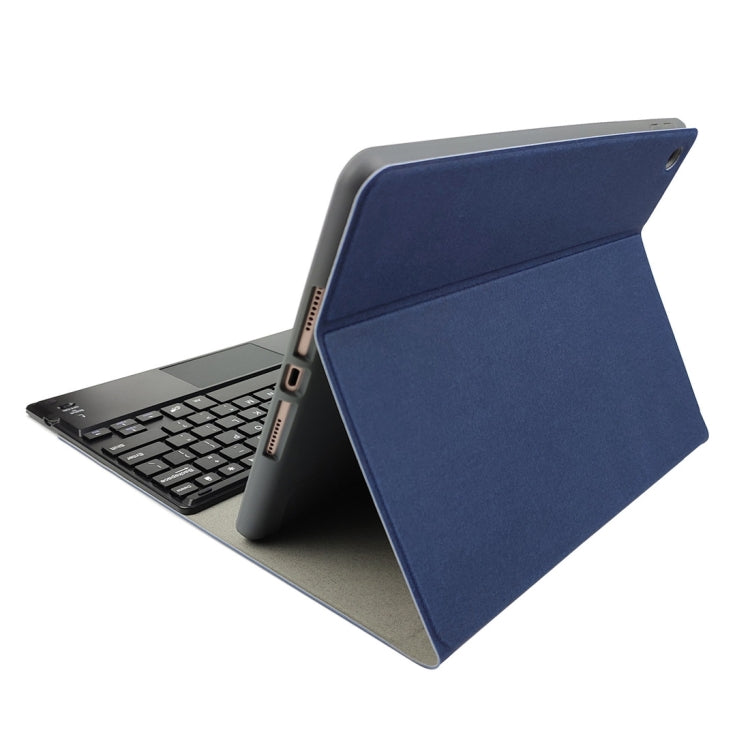 Bàn phím Bluetooth nhựa từ tính tháo rời RK109C kèm touchpad + Bao da TPU họa tiết lụa cho iPad Air 2020, có khe đựng bút & giá đỡ, RK109C