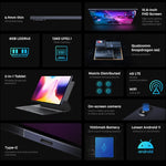 Không có bàn phím, Android 11, Qualcomm Snapdragon 662 Octa Core lên đến 2.0GHz, hỗ trợ SIM kép & Bluetooth & WiFi & thẻ TF (Đen+Xanh), HiPad Pro 8GB+128GB