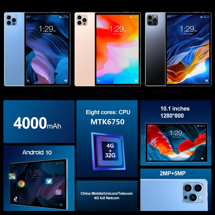 Android 10.0 MTK6750 Octa Core 1.8GHz, Dual SIM, Hỗ trợ GPS, OTG, WiFi, BT, 4GB+64GB, MTK6750 4GB+64GB