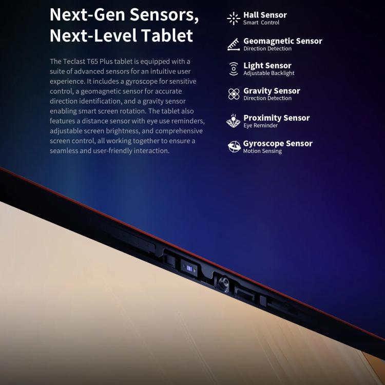 Máy tính bảng Teclast T65 Plus 4G LTE, 8GB+256GB, 13.4 inch Android 15 MediaTek Helio G99 Octa Core, Hỗ trợ Dual SIM, T65 Plus