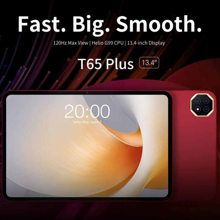 Máy tính bảng Teclast T65 Plus 4G LTE, 8GB+256GB, 13.4 inch Android 15 MediaTek Helio G99 Octa Core, Hỗ trợ Dual SIM, T65 Plus