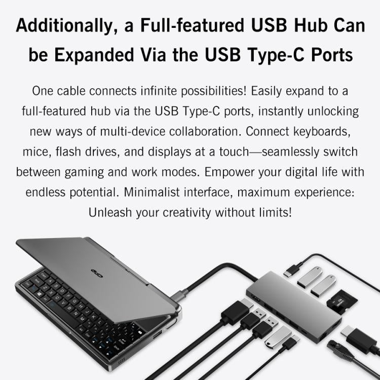 Máy Tính Chơi Game Cầm Tay GPD MicroPC 2, 16GB+512GB, Màn Hình 7 Inch Windows 11 Pro Bộ Vi Xử Lý Intel N250, Phích Cắm US, WMC2573AU, WMC2573EU, WMC2573UK, WMC2573US