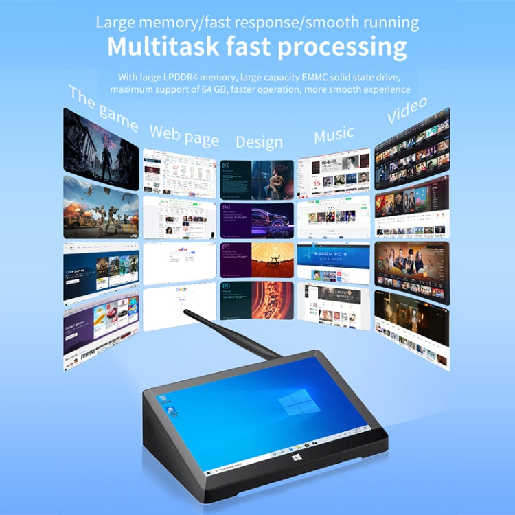 Máy tính mini PiPo X9S All-in-One, 9.0 inch, 4GB+64GB, Windows 10 Intel Celeron J4105 Quad Core, Cắm điện Mỹ, 4GB+64GB