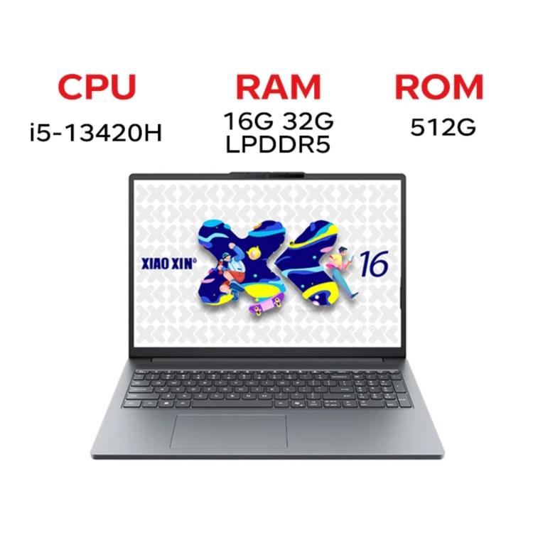 Lenovo XiaoXin 16 SE 2025 Laptop, 16 inch, 16GB+512GB, Windows 11, Intel Core i5-13420H 8 nhân, Phích cắm US, XiaoXin 16 SE 2025