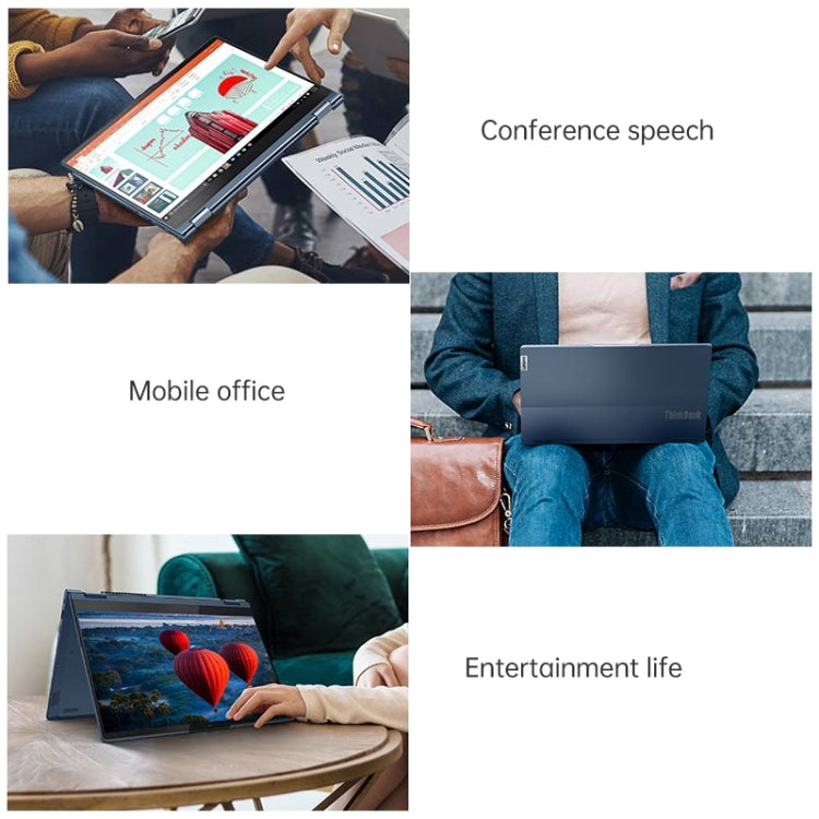 Windows 10 Phiên bản chuyên nghiệp, Intel Core i5-1135G7 bốn nhân lên đến 4.2GHz, hỗ trợ WiFi 6 & Bluetooth & HDMI, phích cắm Mỹ (Xanh), Yoga 1JCD Core i5