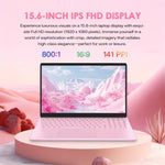 GXMO T152J Laptop 15.6 inch, 16GB+512GB, Windows 11 Pro Intel Celeron N5100 Quad Core, Hỗ trợ mở khóa vân tay, Phích cắm EU, 16GB+512GB, Phích cắm EU