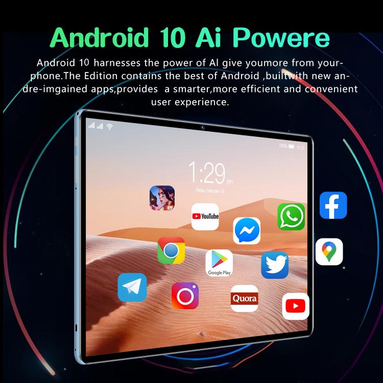 Máy tính bảng BDF P70 10.1 inch 4G LTE, 6GB+128GB, Android 10 MTK6750 Octa Core, Hỗ trợ Dual SIM, Phích cắm US, 8GB+256GB, Phích cắm US