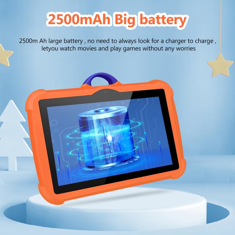 Máy tính bảng trẻ em BDF C8 7 inch WiFi, 1GB+16GB, Android 8.1 MTK6735 Octa Core CPU, Phích cắm US, 3GB+32GB
