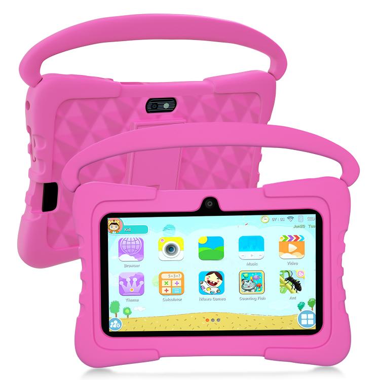 Máy tính bảng trẻ em BDF K3 7 inch WiFi có ốp silicone, 1GB+16GB, Android 8.1 MTK6735 Quad Core CPU, Phích cắm US, 3GB+32GB