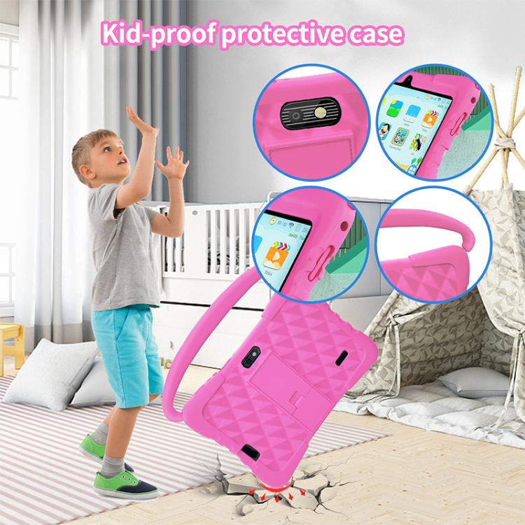 Máy tính bảng trẻ em BDF K3 7 inch WiFi có ốp silicone, 1GB+16GB, Android 8.1 MTK6735 Quad Core CPU, Phích cắm US, 3GB+32GB