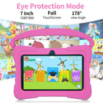 Máy tính bảng trẻ em BDF K3 7 inch WiFi có ốp silicone, 1GB+16GB, Android 8.1 MTK6735 Quad Core CPU, Phích cắm US, 3GB+32GB