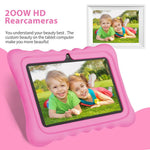Máy tính bảng trẻ em BDF T7 7 inch WiFi có ốp silicone, 2GB+32GB, Android 8.1 MTK6735 Quad Core CPU, Phích cắm US, 4GB+64GB