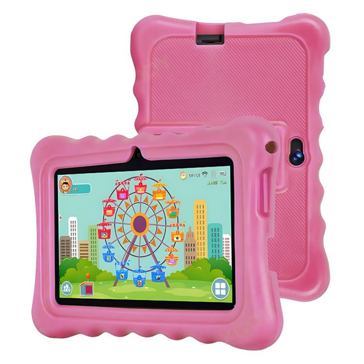 Máy tính bảng trẻ em BDF T7 7 inch WiFi có ốp silicone, 2GB+32GB, Android 8.1 MTK6735 Quad Core CPU, Phích cắm US, 4GB+64GB