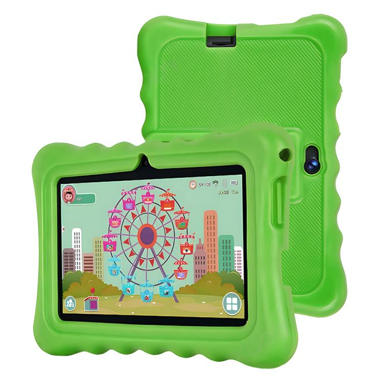 Máy tính bảng trẻ em BDF T7 7 inch WiFi có ốp silicone, 2GB+32GB, Android 8.1 MTK6735 Quad Core CPU, Phích cắm US, 4GB+64GB