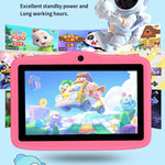 Máy tính bảng trẻ em BDF 7 inch WiFi có ốp silicone hình nấm, 1GB+16GB, Android 8.1 MTK6735 Quad Core CPU, Phích cắm US, 3GB+32GB