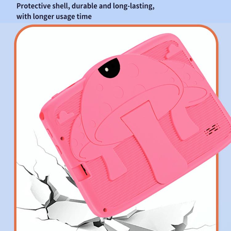 Máy tính bảng trẻ em WiFi 7 inch BDF với vỏ silicone hình nấm, 2GB+32GB, Android 8.1 MTK6735 CPU lõi tứ, phích cắm Mỹ, 4GB+64GB