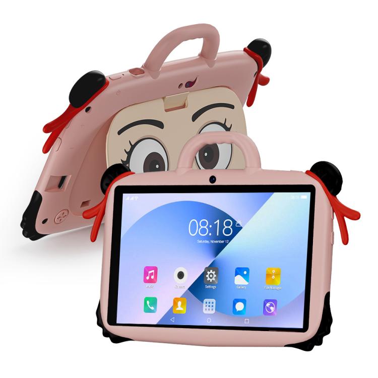 Máy tính bảng trẻ em WiFi 7 inch BDF với vỏ silicone Nezha, 2GB+32GB, Android 8.1 MTK6735 CPU lõi tứ, phích cắm Mỹ, 4GB+64GB